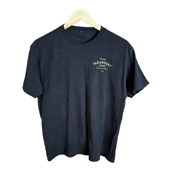 FENDER Paramount Series black and gold t-shirt, size Medium - Picture 2 of 2